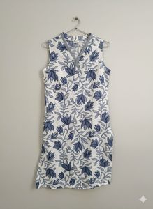 Blue and White Floral Suit Set