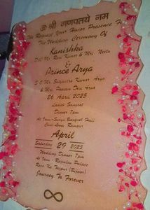 Resin Wedding Invitations Card Customized