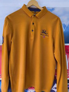 Vintage Mustard Long Sleeve Polo