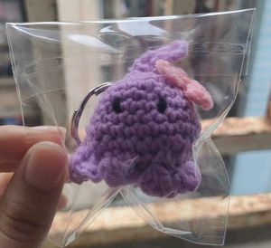 Crochet Octopus Keychain