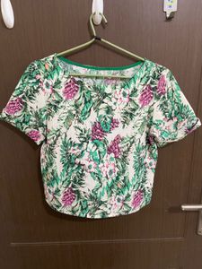 Floral Print Crop Top