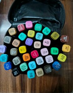 36 Colors Double Tip Marker Set &amp; 6 Pcs Design Pen