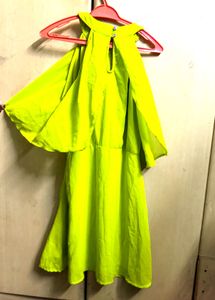 Lime Green Party Wear Dress (XL)
