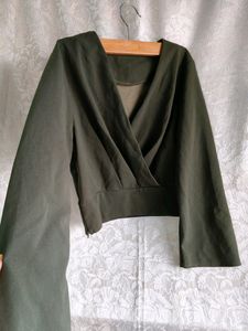 Olive Crop Top