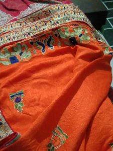 Orange 🍊 Colour Saree