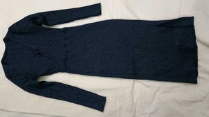 Navy Blue wool Bodycon Dress