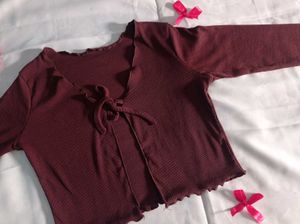 Cute Tie-Front Top