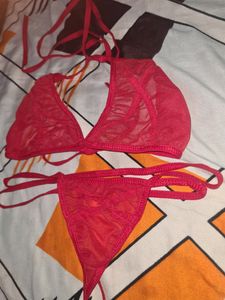 Net Thong Bra Set. Pack Of 1