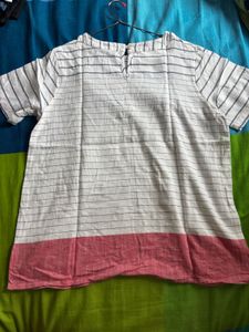 Striped White Top