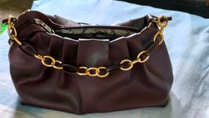 Brown Chain Accent Bag