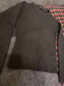 Brown Woolen Sweater For Women