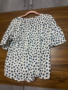 Polka Dot Button-Up Tops