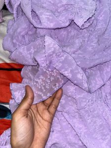 Dreamy Lavender Ruffle Dress