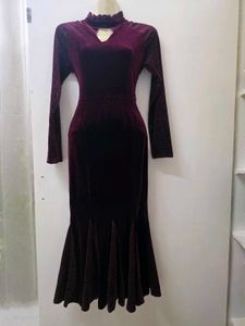 Elegant Velvet Midi Dress