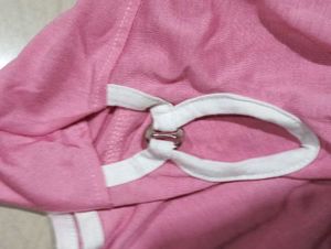 Pink Cold Shoulder Crop Top