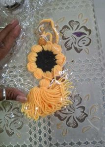 Daisy Crochet Keychain