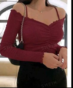 Red Off shoulder top