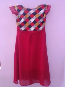 Patterned Red Dress