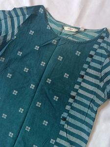 Patterned Casual Dresses Combo Kurti And Short Top