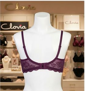 Clovia Purple Lace Trim Bra