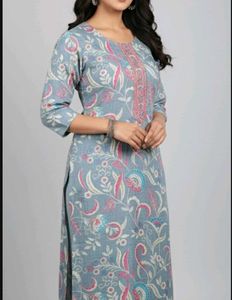 Elegant Floral Print Kurta