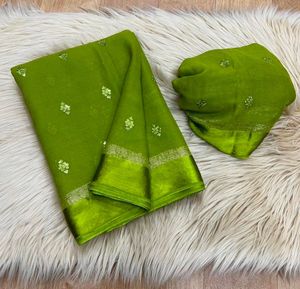 Lime Green Saree