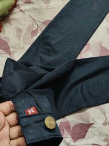 Dark Blue Straight Leg Pants