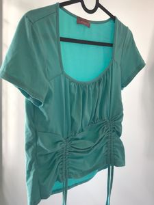 Cyan Ruched Top