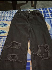 Black ripped jeans