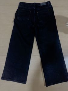Zara Black Wide Leg Jeans