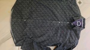 Charcol Black White Printed Design