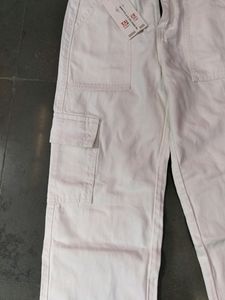 White Cargo Jeans