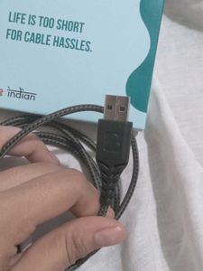 Ambrane Fast Charging Braided Cable USB A to Light