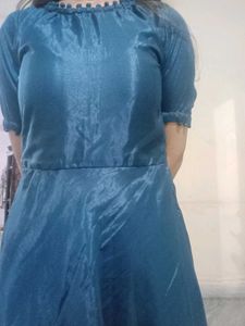 Elegant Blue Ethnic Gown