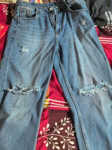 Ripped Wide Leg Jeans