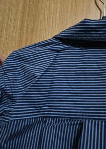 Striped Button-Down Shirt Oversized