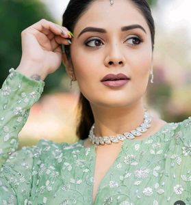 Elegant Peach Anarkali Gown