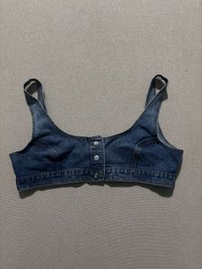 PrettyLittleThing Denim Bralette
