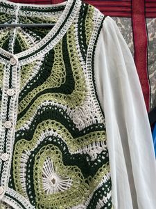 CROCHETED GREEN TOP/OUTER