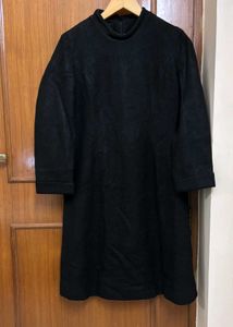 Winter Warm Black Midi Dress