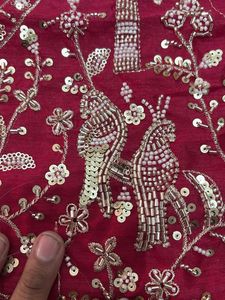 Elegant Lavender Organza Saree