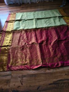 Pink &amp; Gold pure kanchi pattu Saree(kanjivaram)