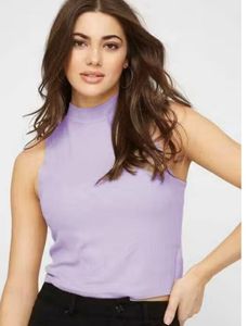 Sleeveless Mauve Mock Neck Top XXL