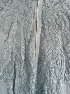 Blue Ombre Lucknowi Chikankari Kurta