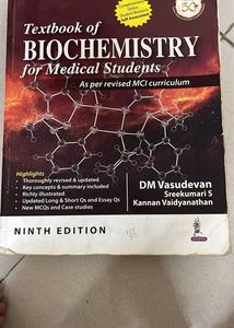 DM Vasudevan Biochemistry