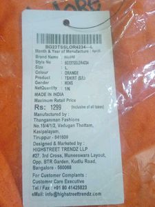 Orange Graphic T-Shirt (Sleeveless)
