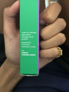 blue eyeliner with eyelash growth serum