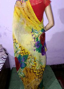 Floral Print Saree