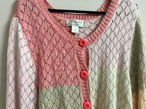Pastel Colorblock Knitted Cardigan
