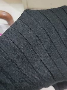 Black Ribbed Knit Top